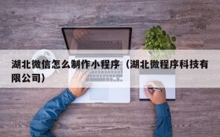 福安湖北微信怎么制作小程序（湖北微程序科技有限公司）
